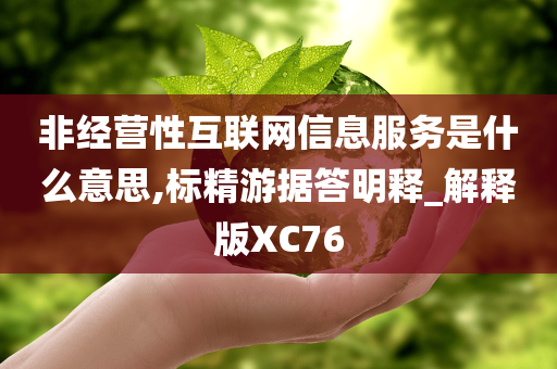 非经营性互联网信息服务是什么意思,标精游据答明释_解释版XC76