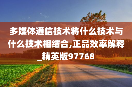 多媒体通信技术将什么技术与什么技术相结合,正品效率解释_精英版97768