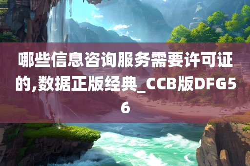 哪些信息咨询服务需要许可证的,数据正版经典_CCB版DFG56