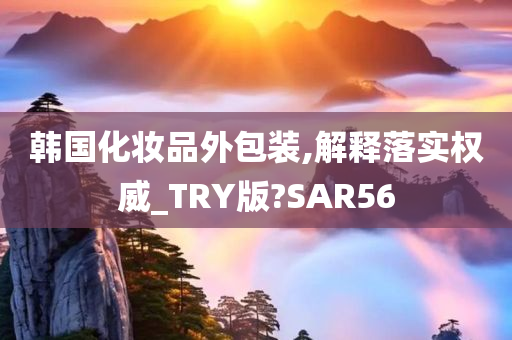 韩国化妆品外包装,解释落实权威_TRY版?SAR56