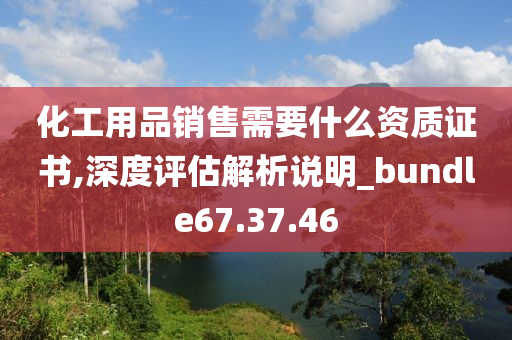 化工用品销售需要什么资质证书,深度评估解析说明_bundle67.37.46