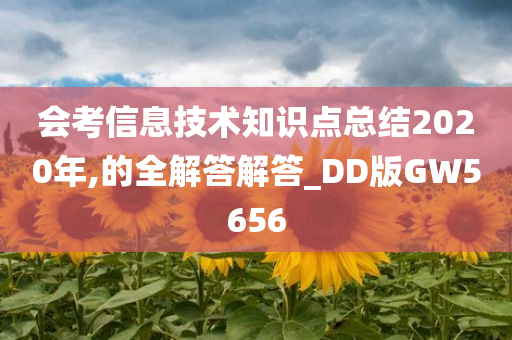 会考信息技术知识点总结2020年,的全解答解答_DD版GW5656