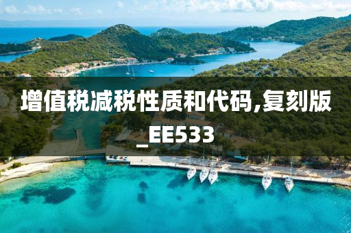 增值税减税性质和代码,复刻版_EE533