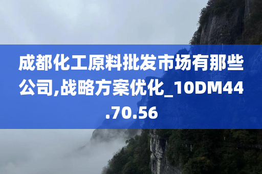 成都化工原料批发市场有那些公司,战略方案优化_10DM44.70.56