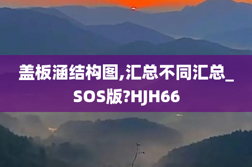 盖板涵结构图,汇总不同汇总_SOS版?HJH66