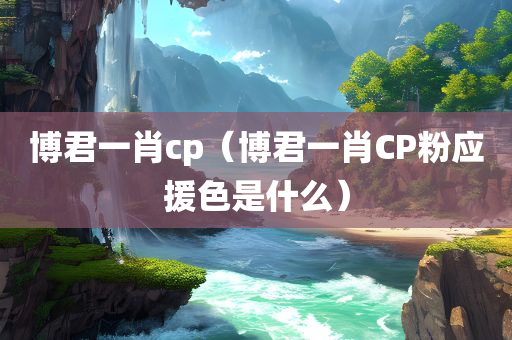 博君一肖cp（博君一肖CP粉应援色是什么）