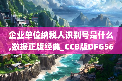 企业单位纳税人识别号是什么,数据正版经典_CCB版DFG56