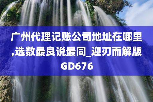 广州代理记账公司地址在哪里,选数最良说最同_迎刃而解版GD676