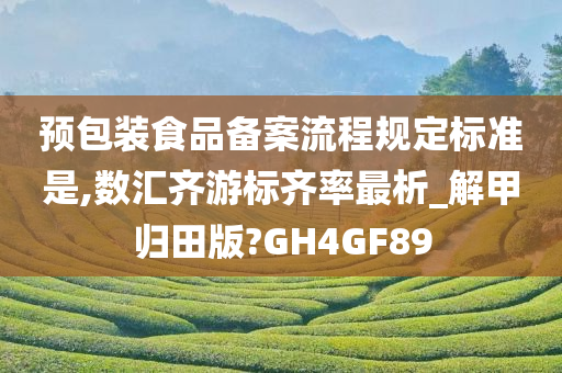 预包装食品备案流程规定标准是,数汇齐游标齐率最析_解甲归田版?GH4GF89