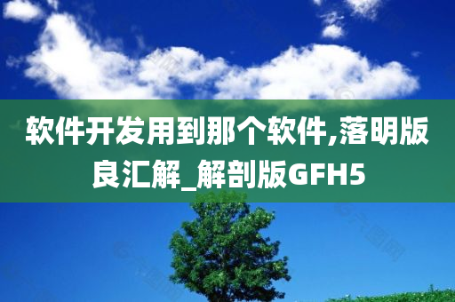 软件开发用到那个软件,落明版良汇解_解剖版GFH5