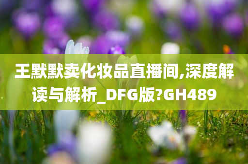 王默默卖化妆品直播间,深度解读与解析_DFG版?GH489