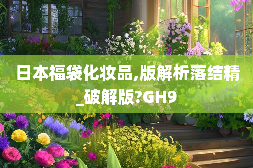 日本福袋化妆品,版解析落结精_破解版?GH9