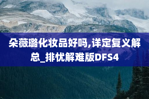 朵薇璐化妆品好吗,详定复义解总_排忧解难版DFS4