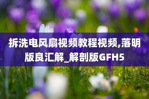 拆洗电风扇视频教程视频,落明版良汇解_解剖版GFH5