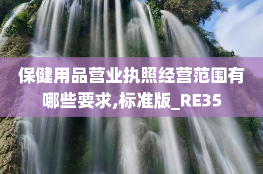 保健用品营业执照经营范围有哪些要求,标准版_RE35