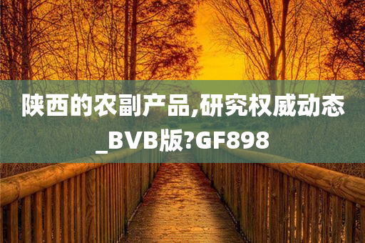 陕西的农副产品,研究权威动态_BVB版?GF898