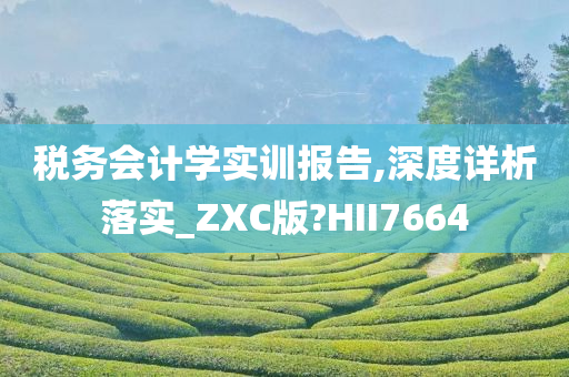 税务会计学实训报告,深度详析落实_ZXC版?HII7664