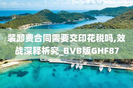 装卸费合同需要交印花税吗,效战深释析究_BVB版GHF87