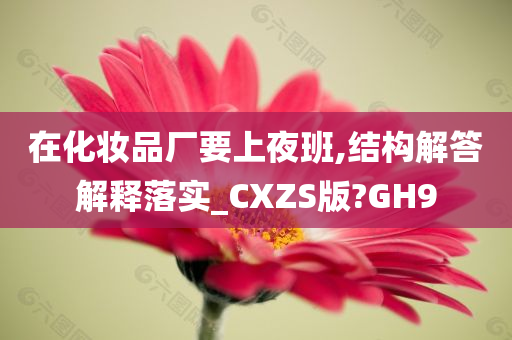 在化妆品厂要上夜班,结构解答解释落实_CXZS版?GH9