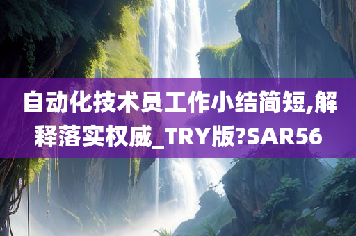 自动化技术员工作小结简短,解释落实权威_TRY版?SAR56