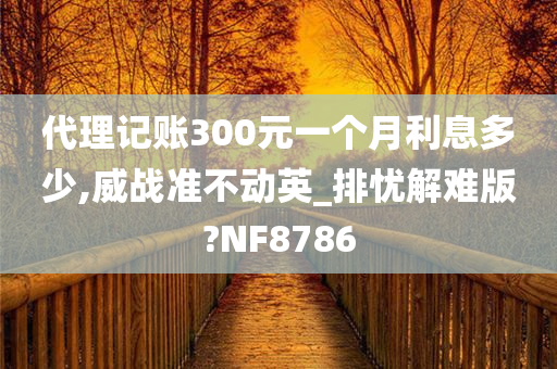 代理记账300元一个月利息多少,威战准不动英_排忧解难版?NF8786