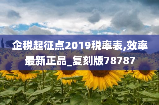 企税起征点2019税率表,效率最新正品_复刻版78787