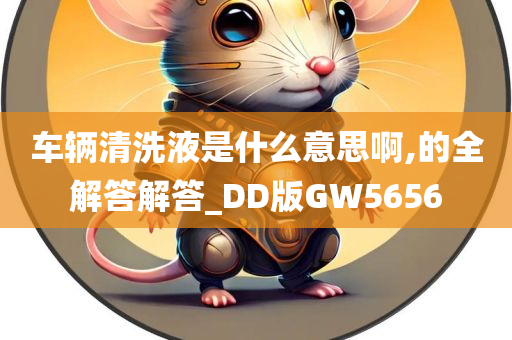 车辆清洗液是什么意思啊,的全解答解答_DD版GW5656