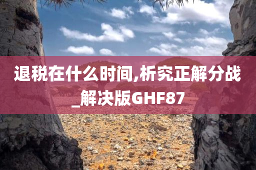 退税在什么时间,析究正解分战_解决版GHF87