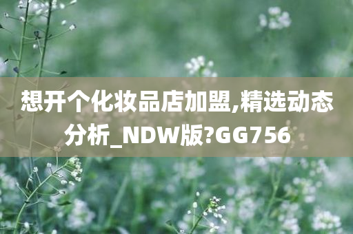 想开个化妆品店加盟,精选动态分析_NDW版?GG756