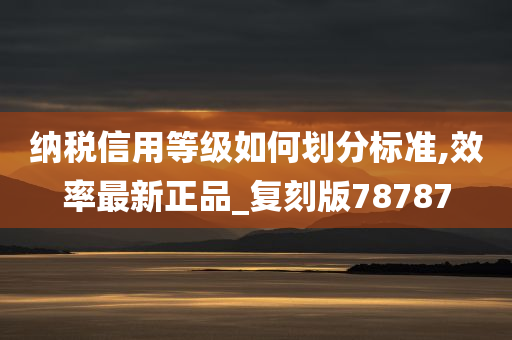 纳税信用等级如何划分标准,效率最新正品_复刻版78787