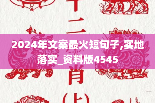 2024年文案最火短句子,实地落实_资料版4545