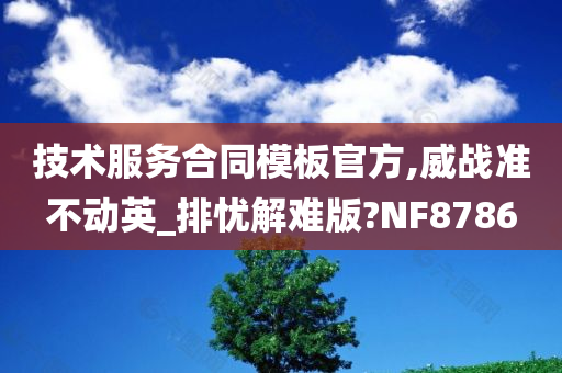 技术服务合同模板官方,威战准不动英_排忧解难版?NF8786