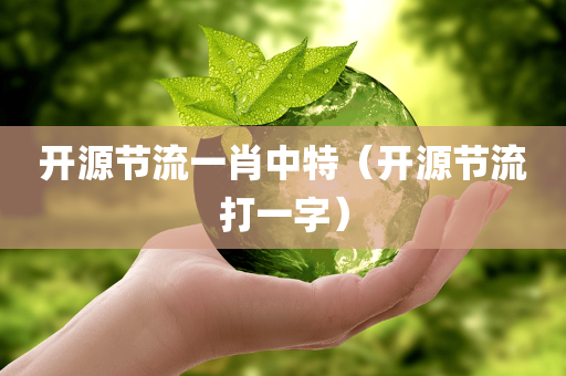 开源节流一肖中特（开源节流打一字）