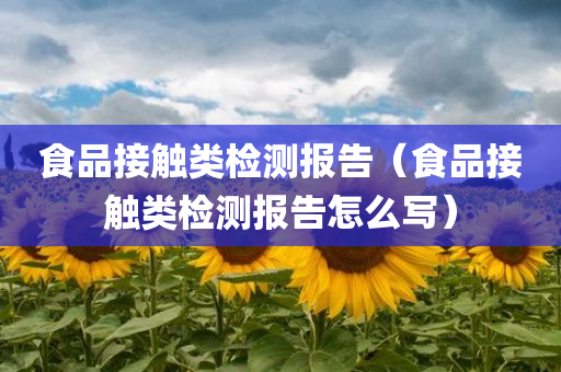 食品接触类检测报告（食品接触类检测报告怎么写）