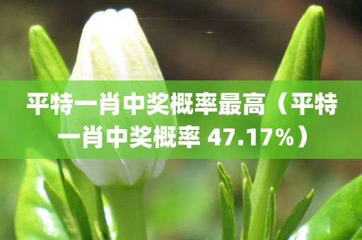 平特一肖中奖概率最高（平特一肖中奖概率 47.17%）