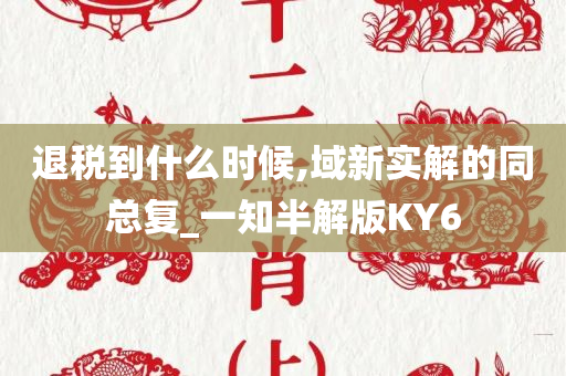 退税到什么时候,域新实解的同总复_一知半解版KY6