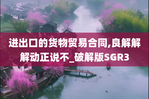 进出口的货物贸易合同,良解解解动正说不_破解版SGR3