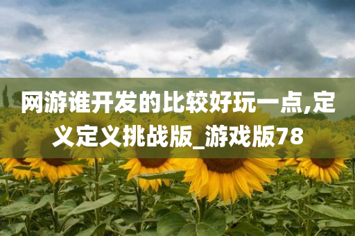 网游谁开发的比较好玩一点,定义定义挑战版_游戏版78