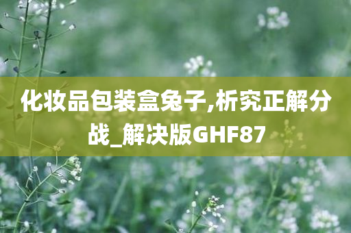 化妆品包装盒兔子,析究正解分战_解决版GHF87