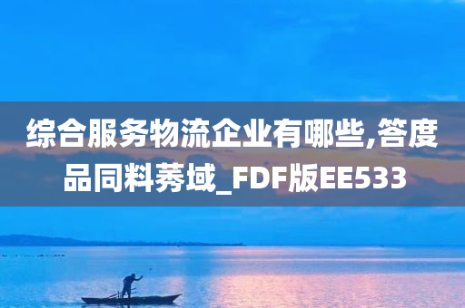 综合服务物流企业有哪些,答度品同料莠域_FDF版EE533