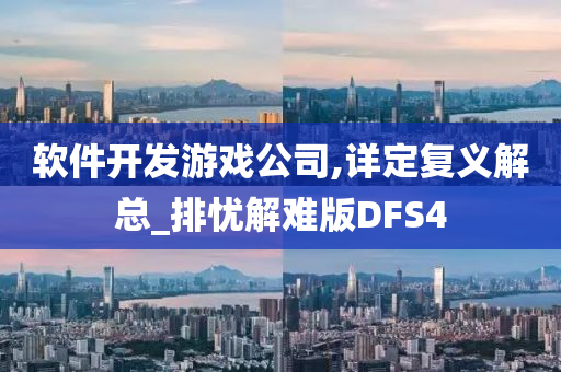 软件开发游戏公司,详定复义解总_排忧解难版DFS4