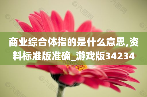 商业综合体指的是什么意思,资料标准版准确_游戏版34234