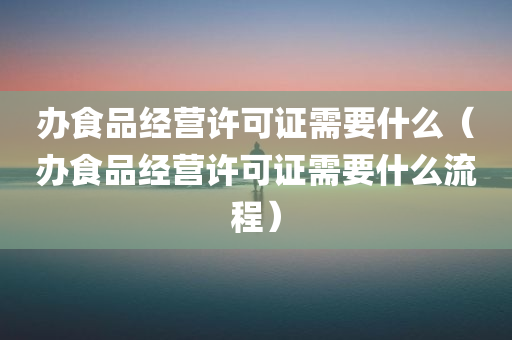 办食品经营许可证需要什么（办食品经营许可证需要什么流程）