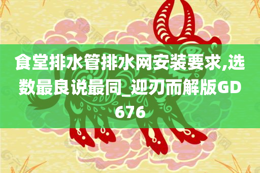 食堂排水管排水网安装要求,选数最良说最同_迎刃而解版GD676