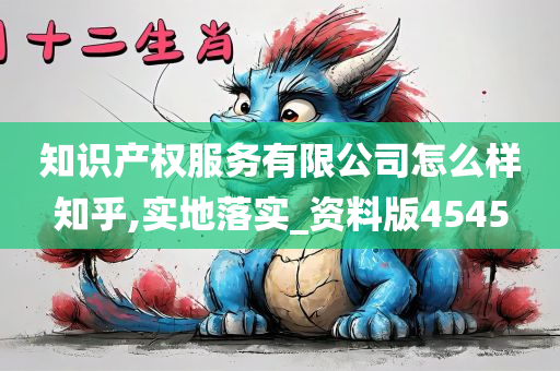 知识产权服务有限公司怎么样知乎,实地落实_资料版4545