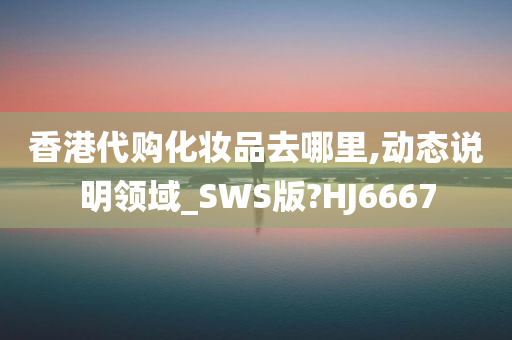 香港代购化妆品去哪里,动态说明领域_SWS版?HJ6667