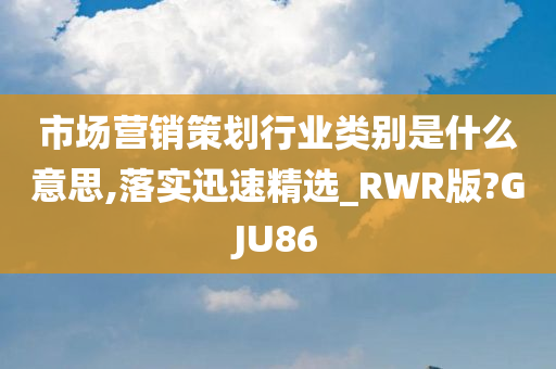 市场营销策划行业类别是什么意思,落实迅速精选_RWR版?GJU86