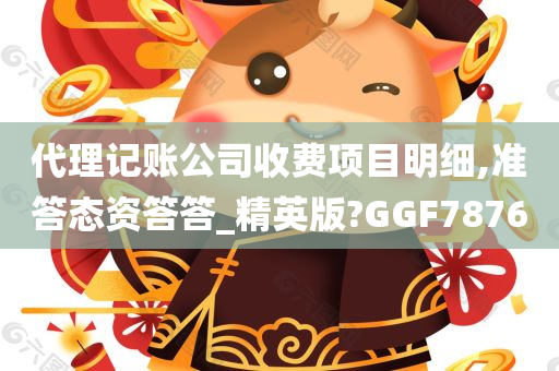 代理记账公司收费项目明细,准答态资答答_精英版?GGF7876