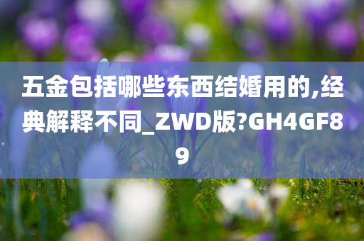 五金包括哪些东西结婚用的,经典解释不同_ZWD版?GH4GF89