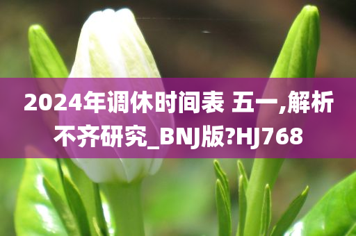 2024年调休时间表 五一,解析不齐研究_BNJ版?HJ768